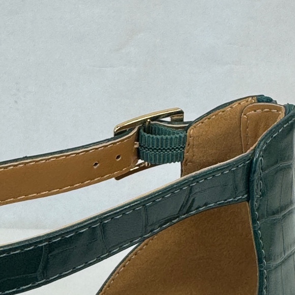 Comfort View Loucia Womens Green Alligator Pattern Ankle Strap Shoes 11WW - Picture 13 of 14